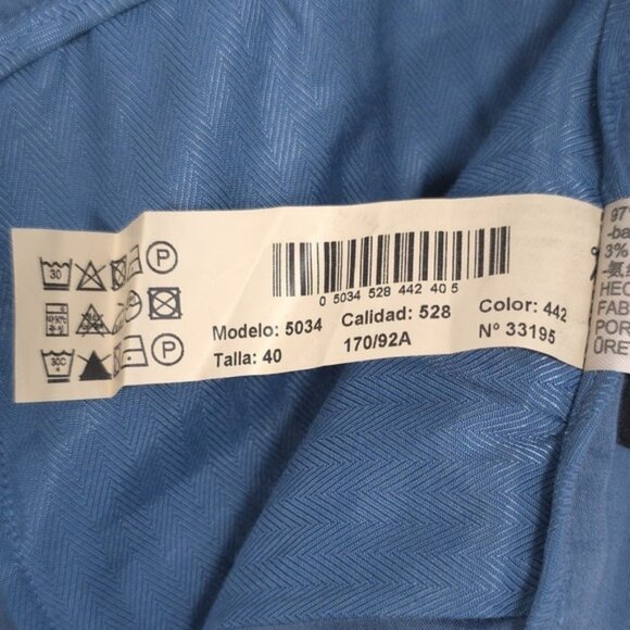 Massimo Dutti Women's Pants Size 8 Trousers Blue PORTUGAL🇵🇹MADE Mod 5034 - Picture 13 of 13